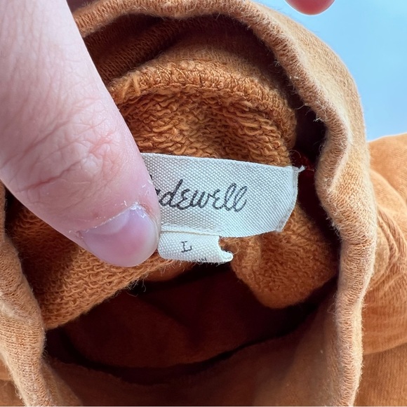 Madewell Hemp Cotton Mockneck Sweatshirt Women’s Top Fresh Cider Orange - Picture 5 of 9